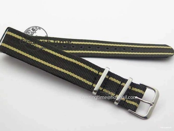 Strap SS Vintage On Dial Black A2836 Date Nylon No 1680 Submariner 0403